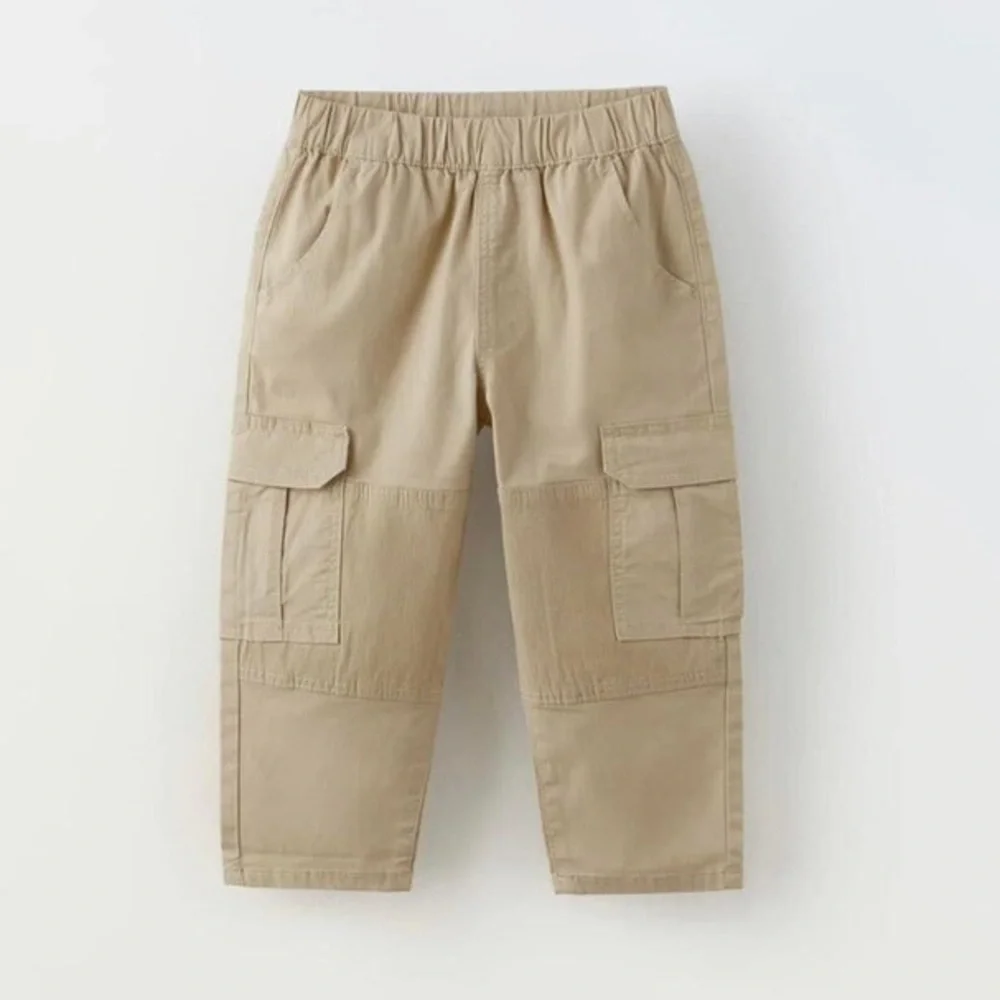 Zara Baby Ripstop Cargo Pants in Khaki Size 18-24 months